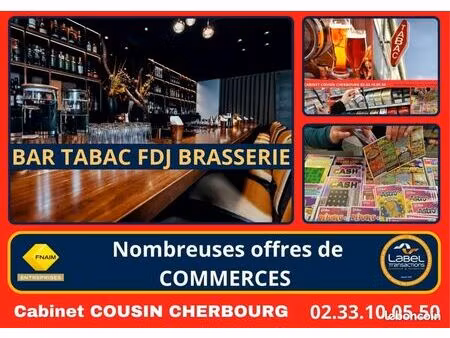 fonds de commerce tabac  brasserie  fdj 130 m²