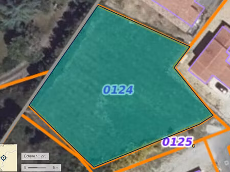 vente terrain  1383.00m²  cournanel