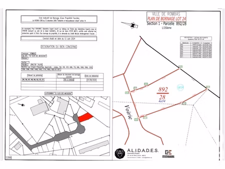 vente terrain à bâtir 434 m²