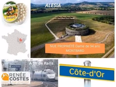 vente en nue propriété - f94 ans - montbard (21500)