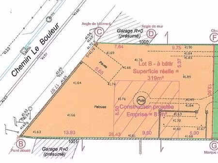 terrain à bâtir 319m² brou sur chantereine