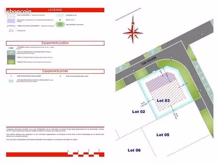 terrain 412 m² loon plage