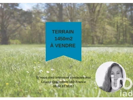 vente terrain à bâtir 1 450 m²