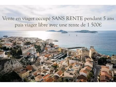 vallon des auffes - viager occupé pendant 5 ans puis viager libre - t3/4 vue panoramique m
