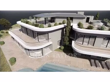 villa de luxe exclusive - vaste garage - vue mer et monaco - piscine à débordement