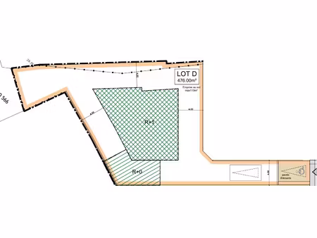 balaruc-les-bains  parcelle de terrain constructible 476m2