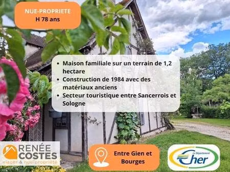 vente en nue propriété - h79 ans - mery es bois (18380)