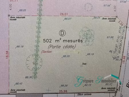 montigny sur loing : terrain à bâtir 502 m2
