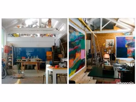 atelier logement / loft en rez de chaussée  vitrine sur rue