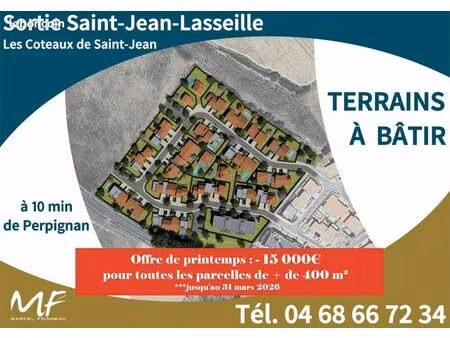 terrain 287 m² saint jean lasseille