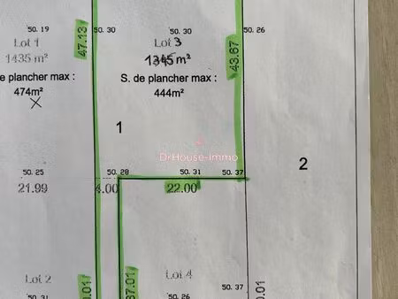 terrain a batir de 1345m²