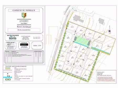 terrain viabilisé de 524 m² à trimbach