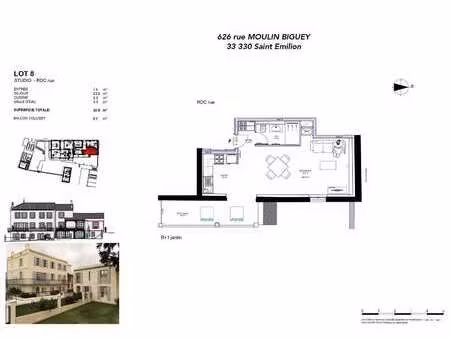 vente appartement t1 à saint-émilion (33330) : à vendre t1 / 32m² saint-émilion