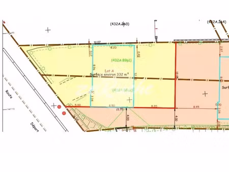 vente terrain 332 m² à val d'arry (14210)  54 900 €