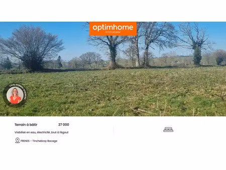vente terrain 963 m² à frênes (61800)  27 000 €