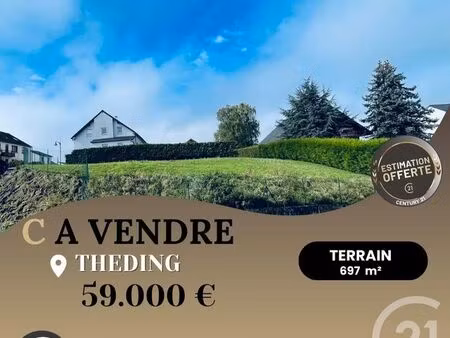 terrain à vendre - 697 m2 - theding - 57 - lorraine