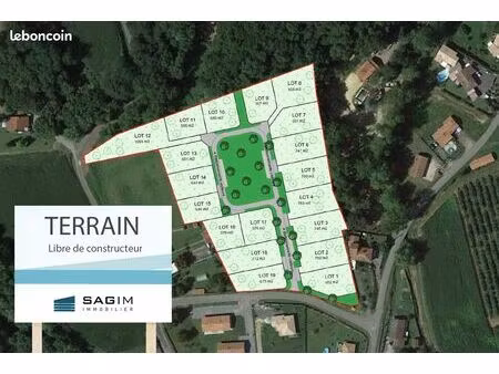 terrain 1 048 m² cauneille