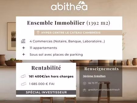 immeuble 1393 m² le cateau-cambrésis