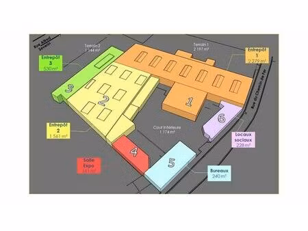 surfaces de 300  400  550 et 750m2 au centre de la louvière