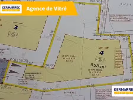 vente terrain à mondevert (35370) : à vendre / 653m² mondevert