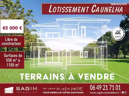 terrain 615 m² cauneille