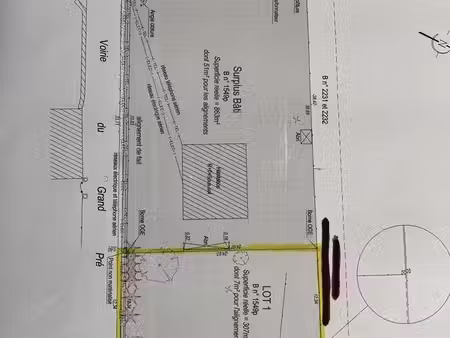 terrain constructible de 307m2 à oncy-sur-ecole 91490