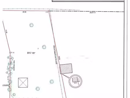 terrain 817 m² saint-romain-sous-gourdon