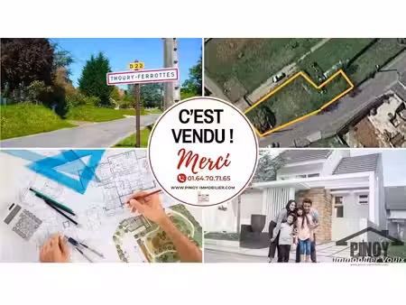 vente terrain 370 m² à thoury-férottes (77940)  29 000 €