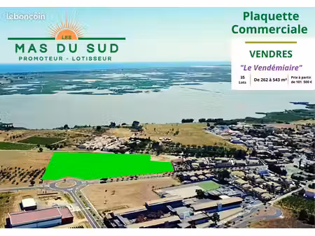 vendres terrain à bâtir proximité des plages et de la mer