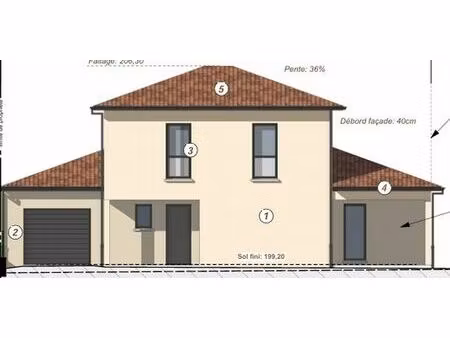 maison de prestige de 113 m2 en vente guéreins  auvergne-rhône-alpes