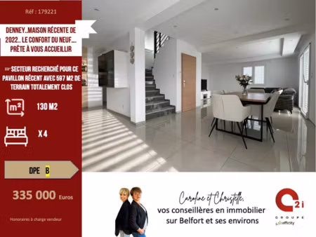 vente maison 6 pièces 130 m² à denney (90160)  335 000 €