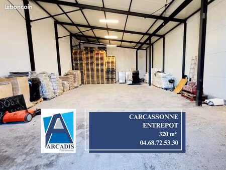 entrepôt 320 m² carcassonne