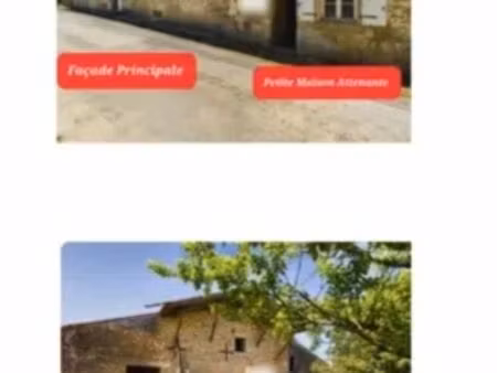 2 ancienns maisons charentaises garage  dépendances  grange et jardin