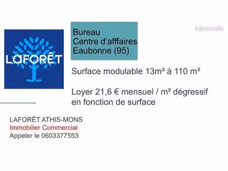 bureaux 52 m² eaubonne