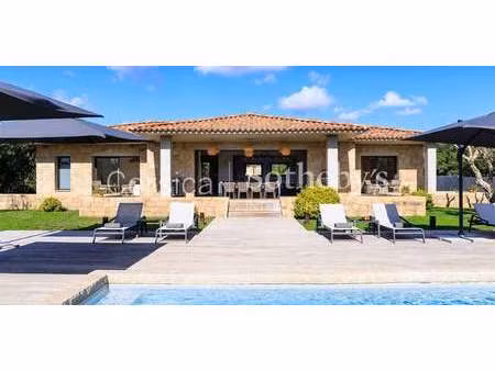 villa avec piscine en bord de mer pianottoli-caldarello (2a)