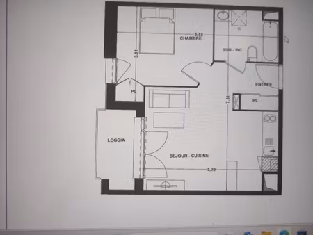 location appartement 1 pièce 45 m² à cenon (33150)  650 €