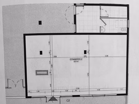 local commercial de 79 m2 secteur dupar sainte marie