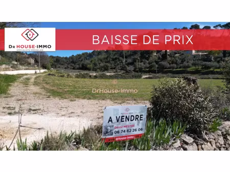 vente terrain 1261 m² à cotignac (83570)  185 000 €