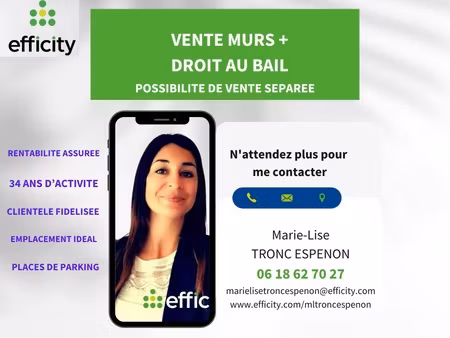 local commercial 3 pièces - 53 m²