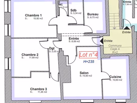 vente appartement 4 pièces 87 m² hauts de bienne (39400)