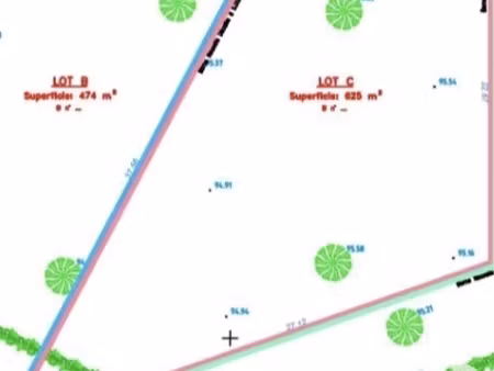 vente terrain à bâtir 625 m²