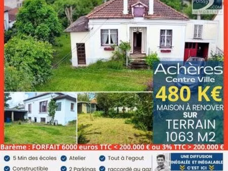 terrain de 1063 m2 en vente - achères  france