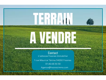 vente terrain 620 m² à saulx-les-chartreux (91160)  245 000 €