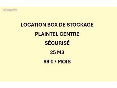 location box de stockage - 25 m3 - plaintel centre