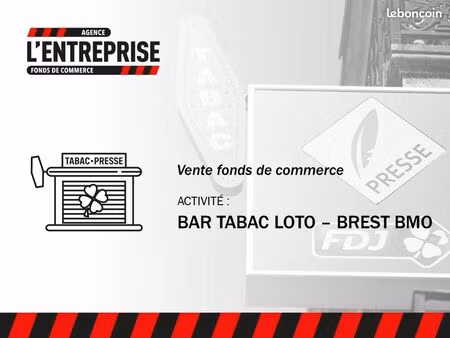bar  fonds de commerce  tabac 75 m² brest