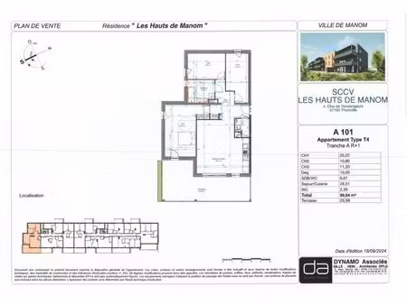 en vente appartement 89 84 m² – 390 000 € |manom