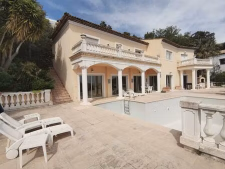 mandelieu la napoule vue mer villa 5 pieces 308m2 terrain 1500 piscine garage ascenseur...