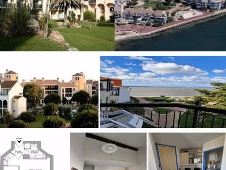 appartement le barcarès  bord de mer avec piscine et vue sur le lac marin