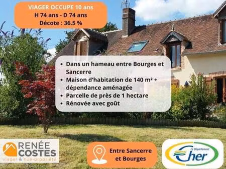 viager occupé - f75-h75 ans - blancafort (18410)