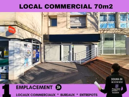 local commercial 70 m²  emplacement n°1  face supermarché match ? axe passant